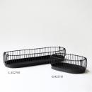 IRON オーバル バスケット シャロウ (S) アイアン ブラック ハンギング プランター 幅30