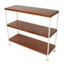 3段ラック WH 木製 シンプル アイアン アンティーク調 シーシャムウッド 無垢材 職人 幅50