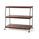 ディスプレイシェルフ 木製 アイアン アンティーク調 シーシャムウッド 無垢材 職人 幅50