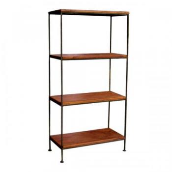 シェルフ(ラージ)木製 シンプル アイアン アンティーク調 シーシャムウッド 無垢材 職人 幅60