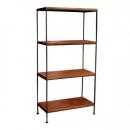 シェルフ(ラージ)木製 シンプル アイアン アンティーク調 シーシャムウッド 無垢材 職人 幅60