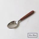 WOOD グリップ ディナースプーン 6個セット シルバー ステンレス 木製 長さ19