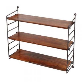 ウォールシェルフ アンティーク調 ブラウン 木製 おしゃれ 棚 シンプル DIY 幅50