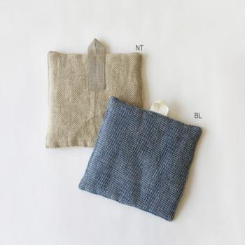 ポットホルダー ディミング ヘリンボーン NT ベージュ カジュアル コットン ティーコゼー 幅18