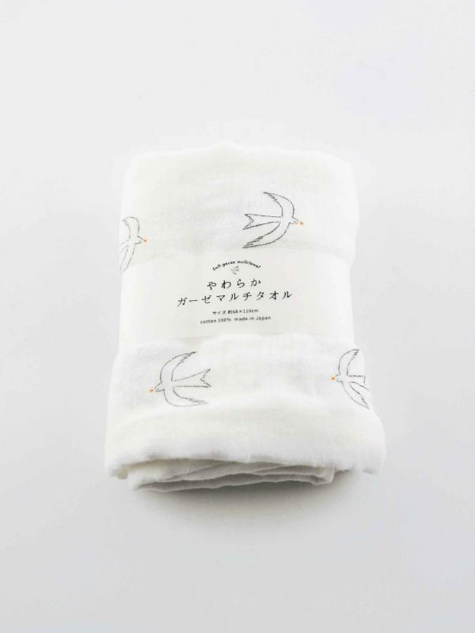 “バード柄マルチタオル”