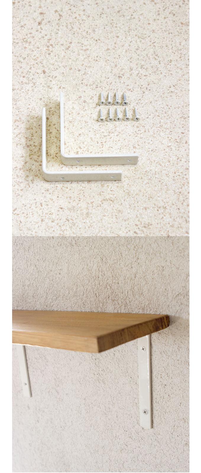 “アイアンシングルシェルフS　白4個セット”