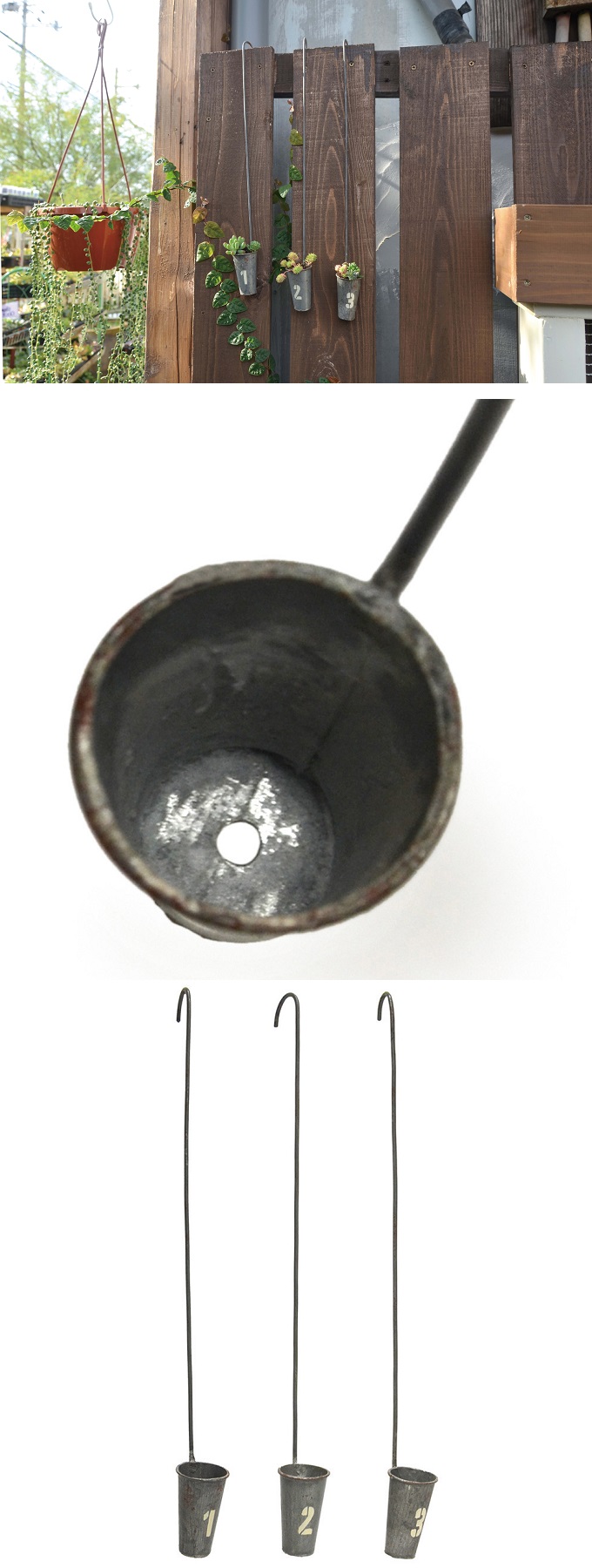 “ティンハンギングポット