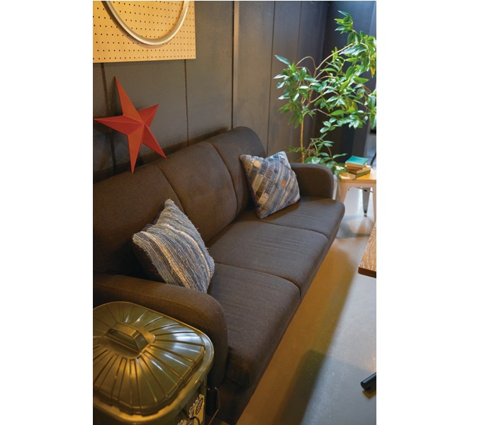 ブラックデニムソファ 