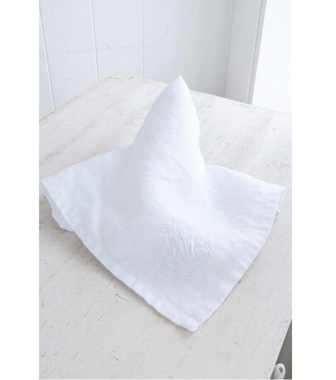 “モノグラム・ホワイトナプキン”