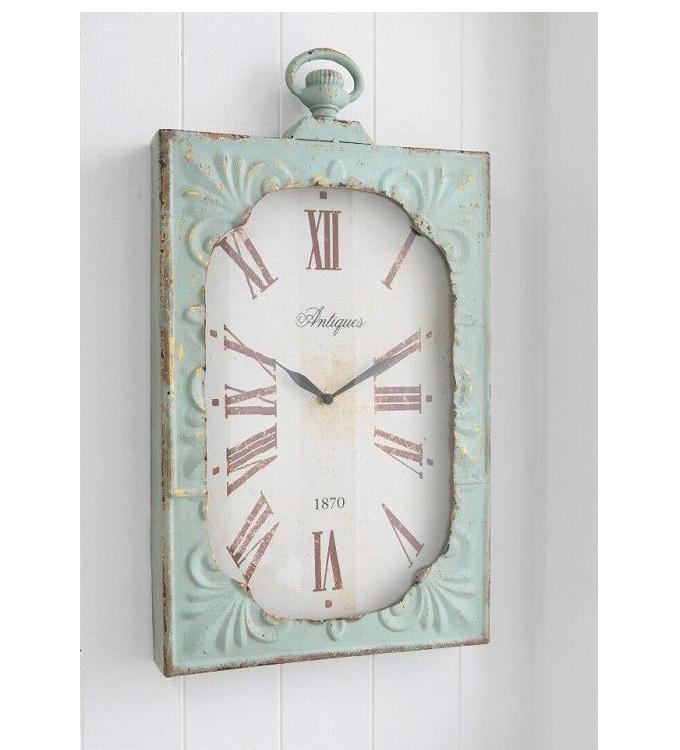 “ペールグリーンスチールクロック”