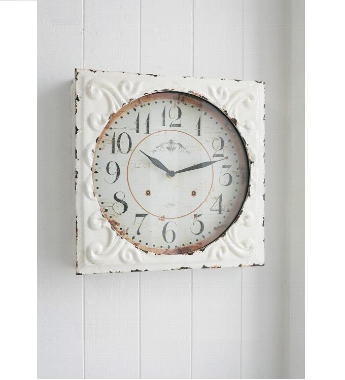 “ホワイトスチールクロック”