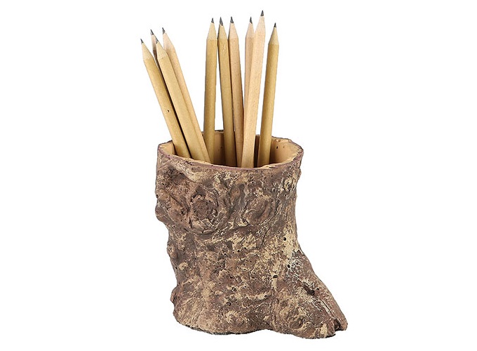 COPPICE STAND B ペンスタンド ナチュラル WOOD セメント オブジェ 高さ12