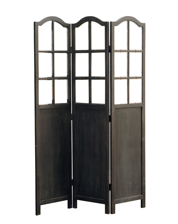 シャビーシックパーテーション(黒 ブラック)