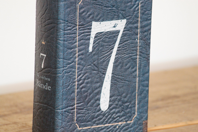 レトロ洋書 数字7 幅21 ブルー