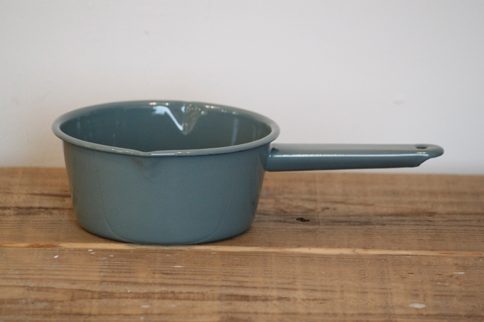 アンプリュスミルクパンL ホウロウ鍋 北欧 グレー