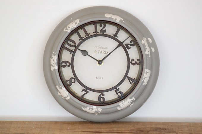 O.Fクロック34 時計 ウォールクロック ブルー 