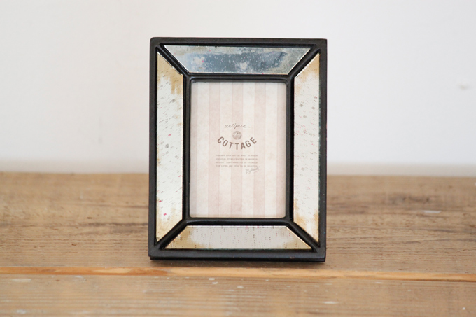 ミラーフォトフレーム S ブラック 2個セットおしゃれ