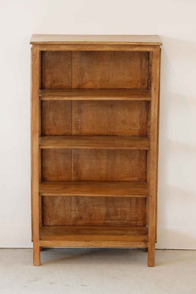 マンゴーウッド4 段シェルフ ライトブラウン 木製