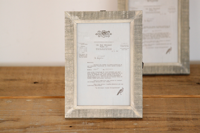 カローレフレームH 木製アンティーク シャビーグレー 