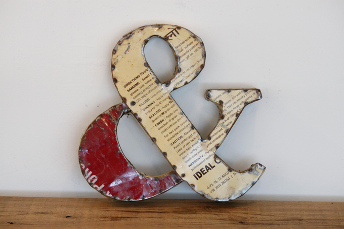 リサイクルアイアン アルファベット オブジェ &