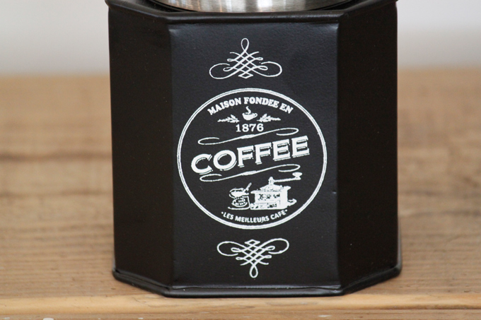 キッチンキャニスターA-BK ブラック コーヒー COFFEE