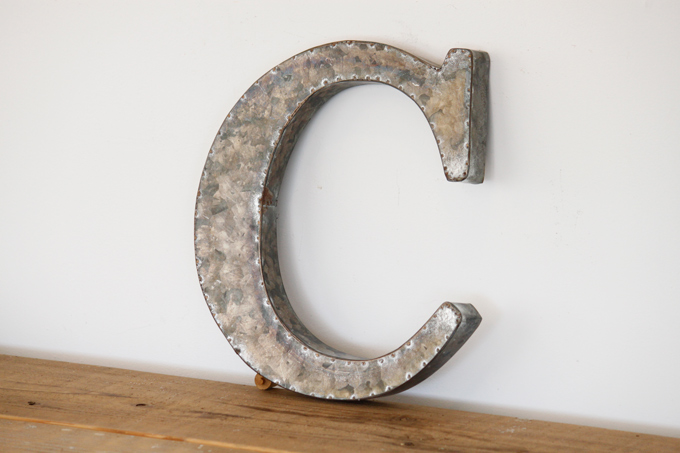 ガルバナイズアルファベット C インテリア