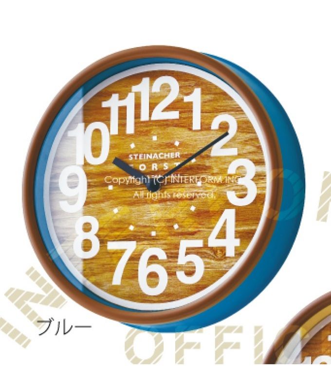 “電波掛け時計,木目調”