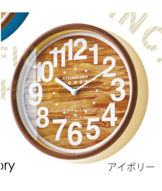 “電波掛け時計,木目調”