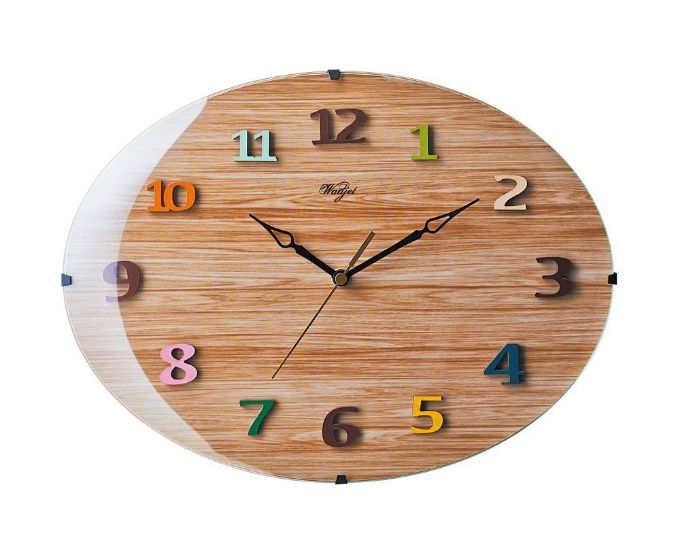 “木目調,楕円,カラフル数字”