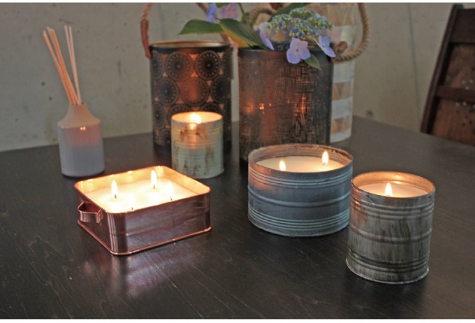 SPICE ブリキ缶入り ピラーアロマキャンドル