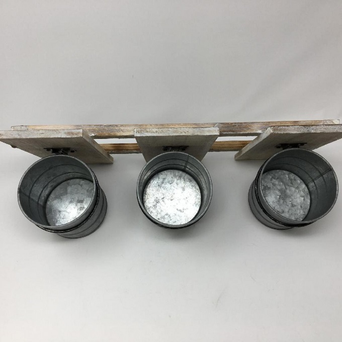 SPICE 壁掛けブリキトリプルポット