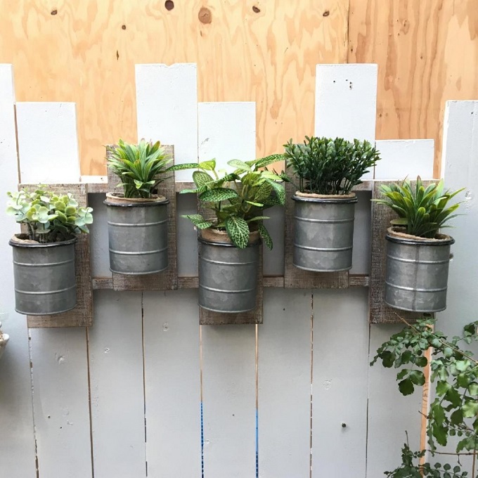 SPICE 壁掛けブリキ5ポット