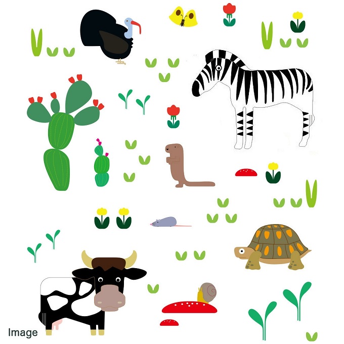 SPICE ABC bestiaire アニマルウォールステッカー