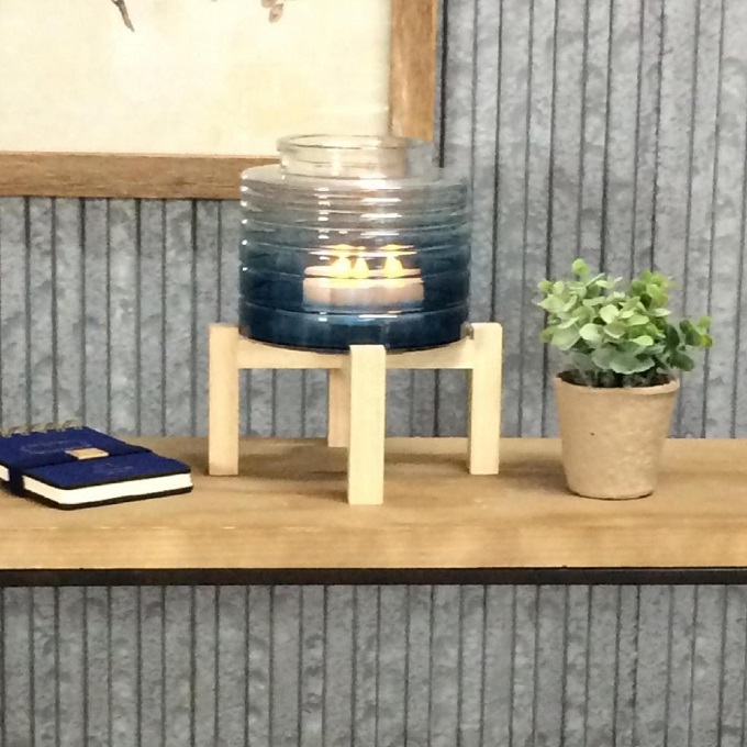 SPICE enrich ウッドスタンド付きガラスキャンドル用ベース