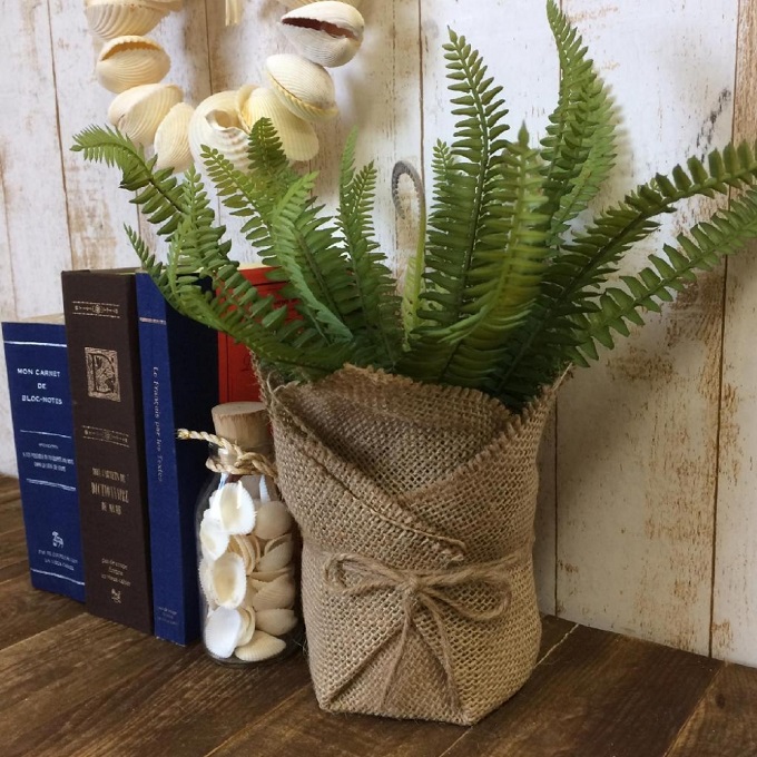 SPICE ジュートポット入りフェイクグリーン