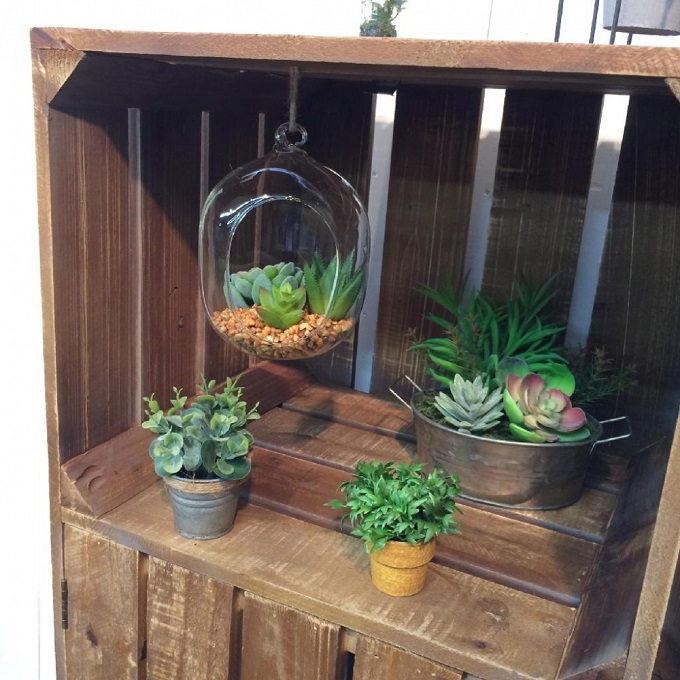 SPICE フェイクグリーンアレンジ スクエア