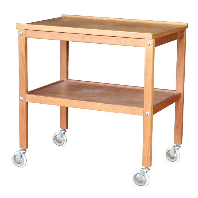 teak serving cart 