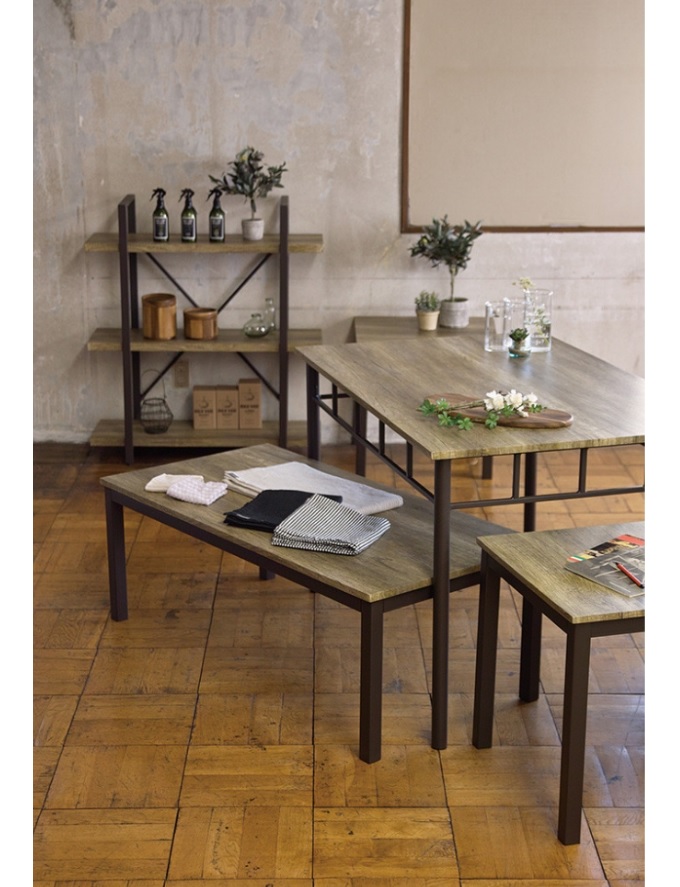 Brocante 4 layers shelf ナチュラル WOOD 棚 木製 アイアン 高さ140