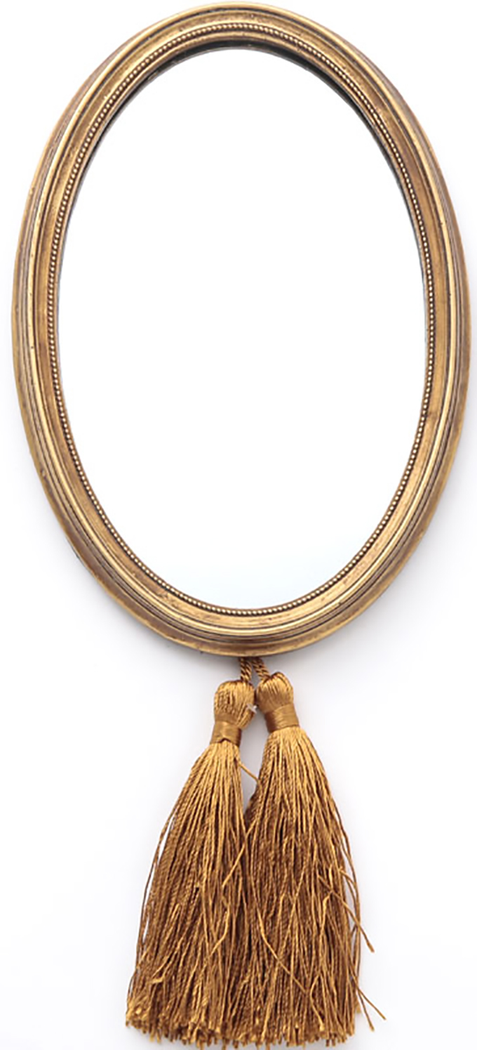“タッセル付き壁面ミラー”