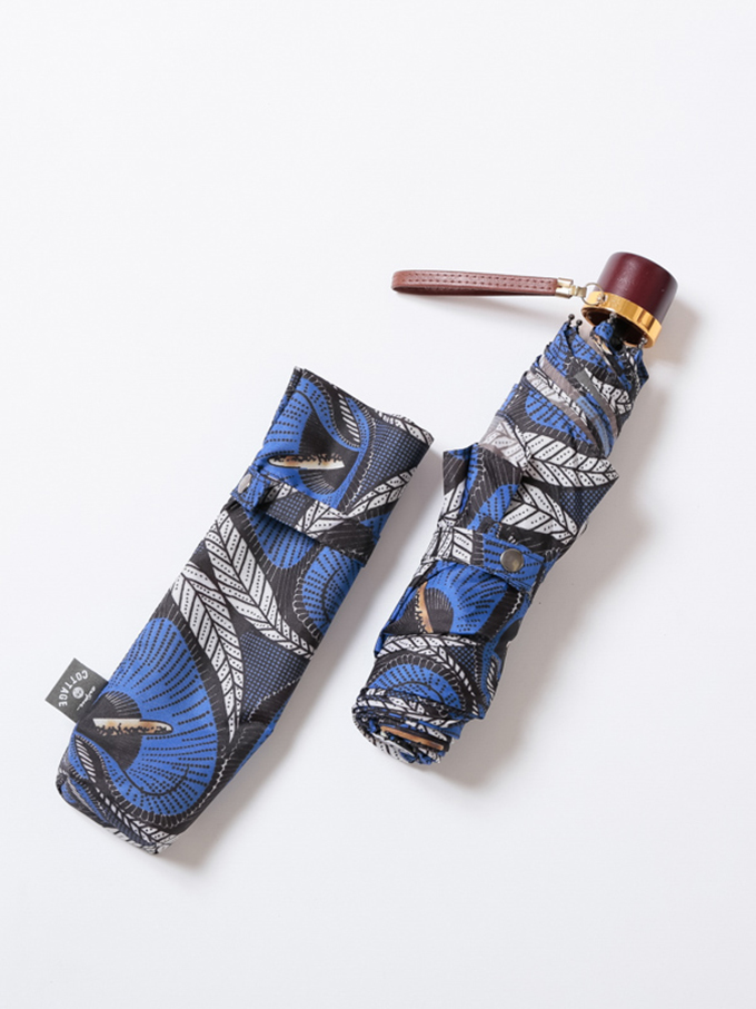 “アフリカンプリント柄折り畳み傘”