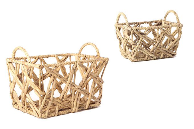 “持ち手つきバスケットセット”